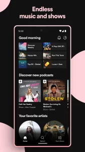 دانلود اسپاتیفای Spotify 9.1.24.1739 اندروید + مود شده، پرمیوم، آمولد، لایت و طلایی