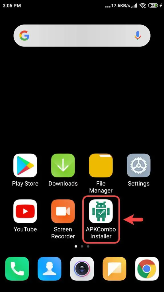 نصب فرمت xapk با برنامه ApkCombo